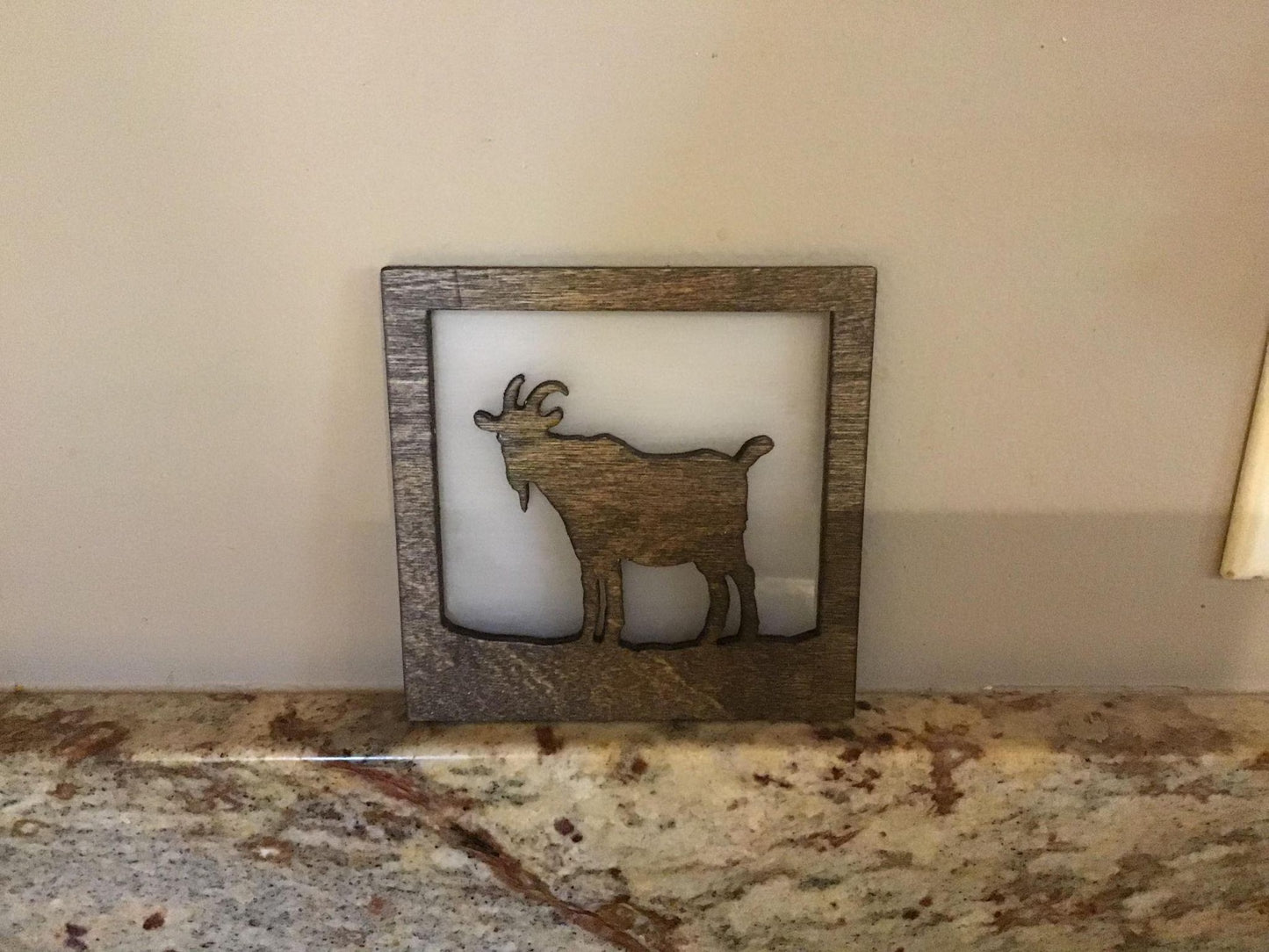 Swivel Night Light with Interchangeable Shade - Adult Goat Design